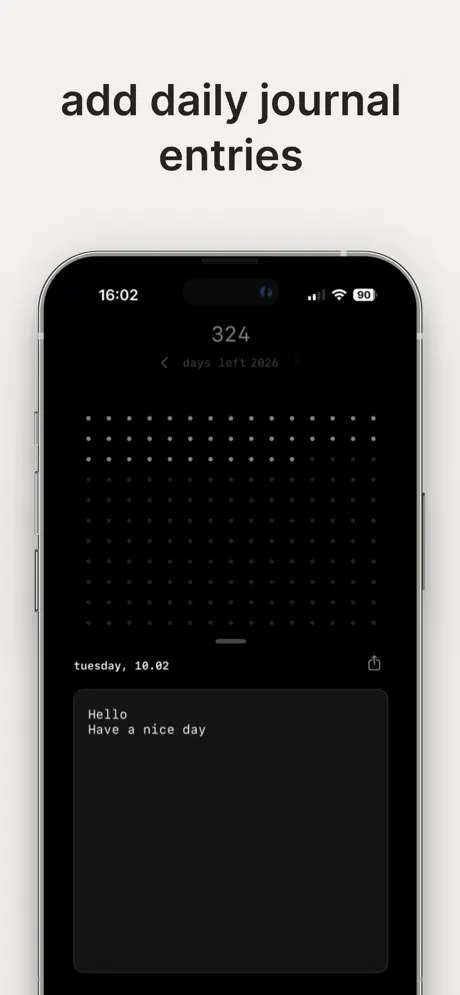 Dots daily journal entries