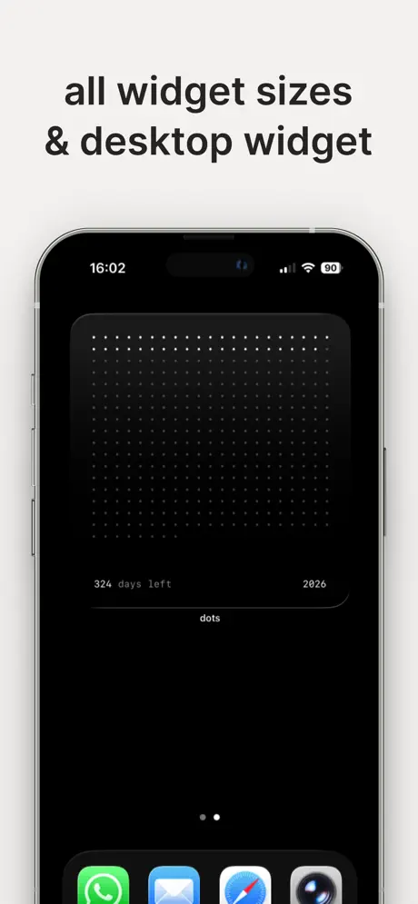 Dots widgets and desktop