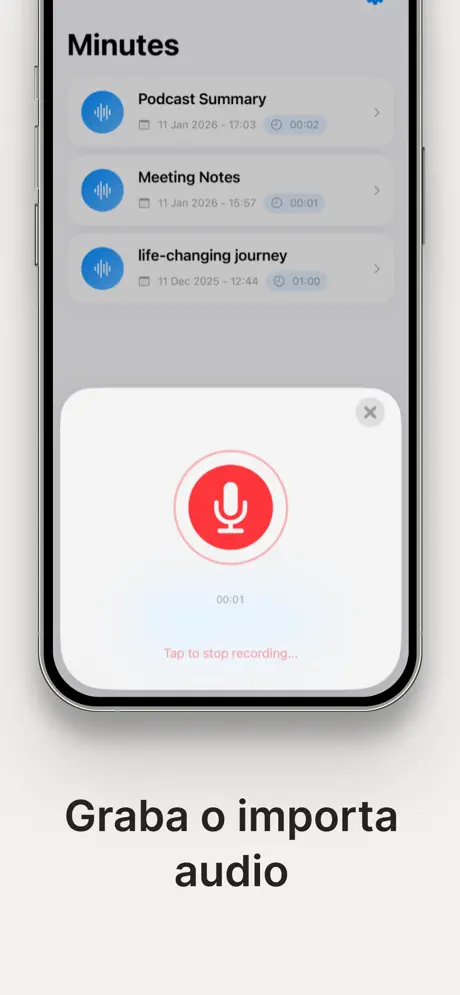 Grabar o importar audio de terceros