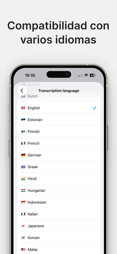 Configuración de idiomas en Minutes