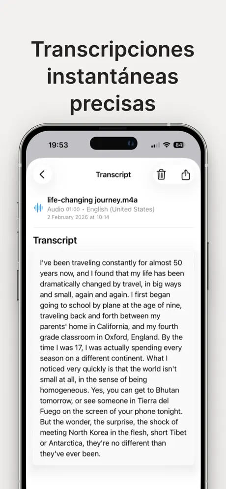 Transcripción en curso
