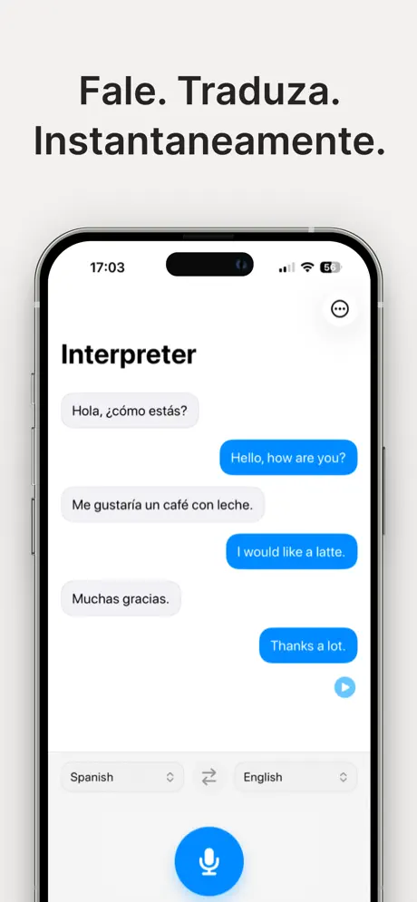 Tradução de voz em andamento