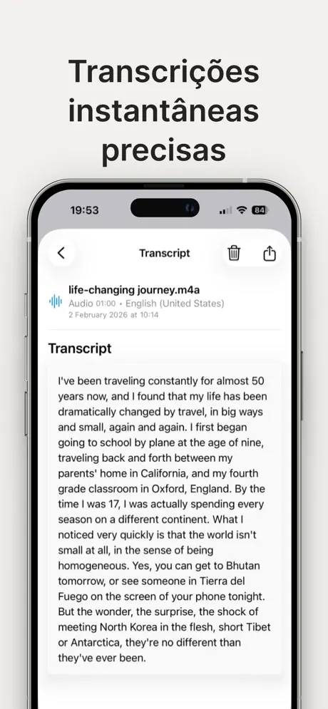 Transcrição em andamento