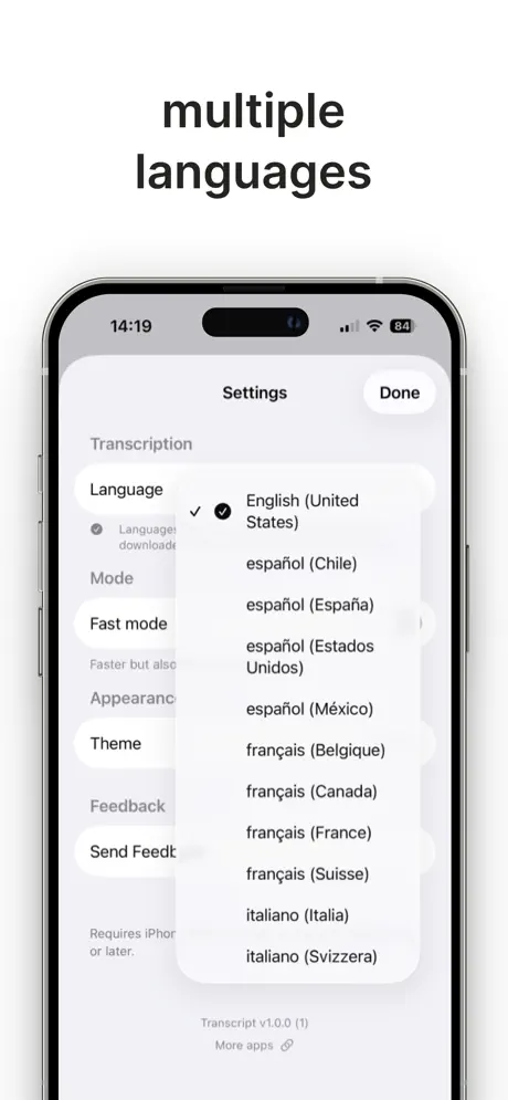 Instant Transcript Screenshot 3